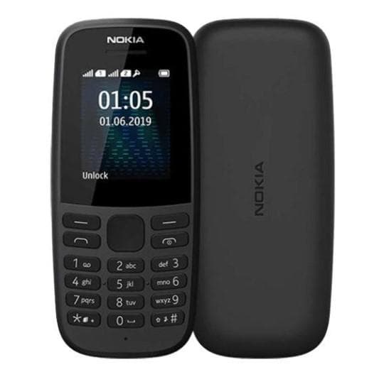Nokia 105 2019(GSM) 1.77" 4MB 4MB DS BK "NK1052019DSBK" — miniatură