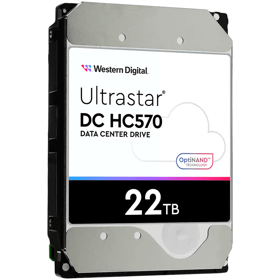 HDD Server WD/HGST Ultrastar 22TB DC HC570, 3.5", 512MB, 7200RPM, SATA, 512E SE NP3, SKU: 0F48155 "WUH722222ALE6L4"