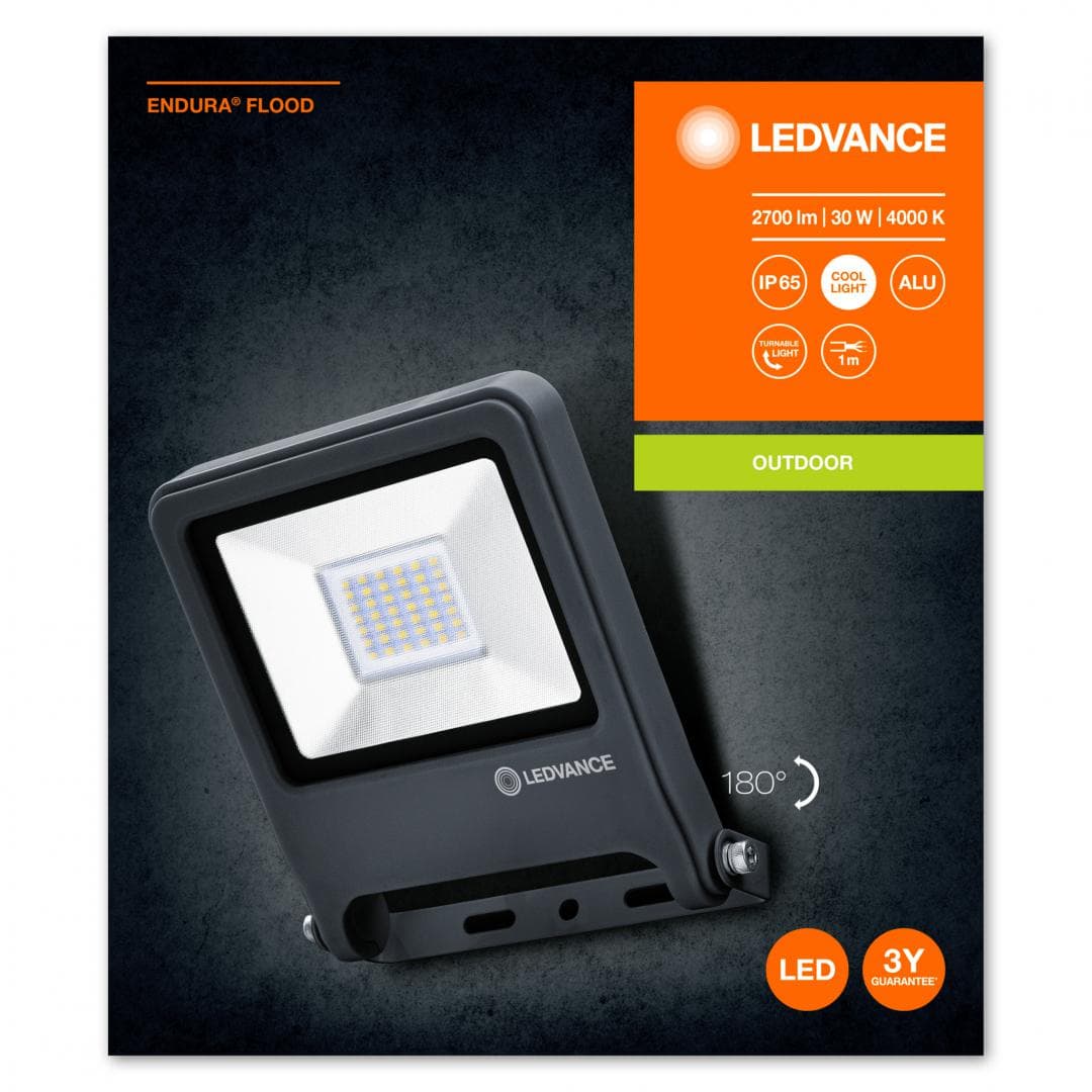 ENDURA FLOOD 30W 840 DG LEDV "000004058075206700" — miniatură