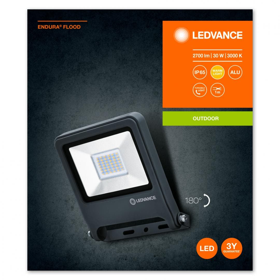 ENDURA FLOOD 30W 830 DG LEDV "000004058075237964" — miniatură