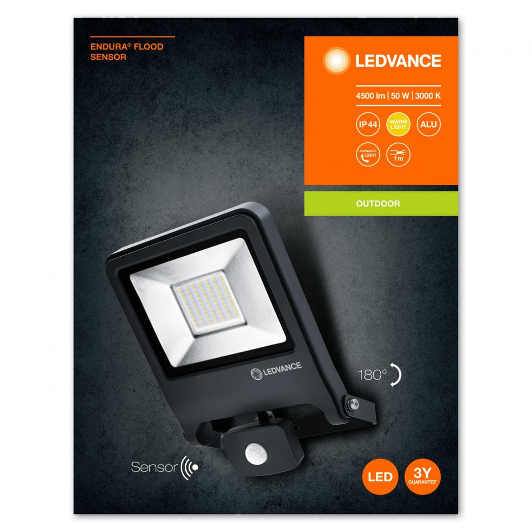 ENDURA FLOOD SENSOR 50W 830 DG LEDV "000004058075239593" — miniatură