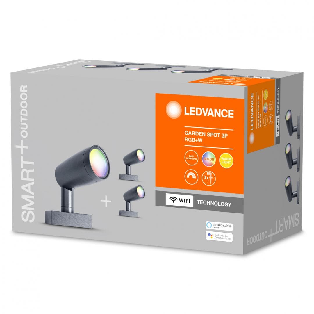SMART WIFI GARDEN SPOT RGBW 3P DG LEDV "000004058075478497" — miniatură