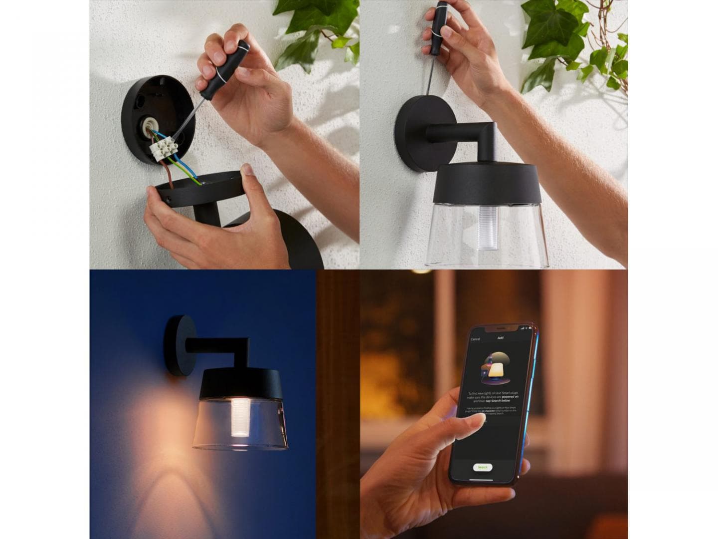ATTRACT HUE WACA EU WALL LANTERN BLACK 1 "000008718696174357" — miniatură