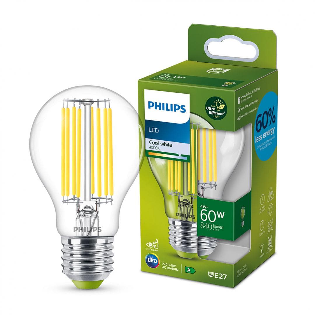 LED CLA 60W A60 E27 4000K CL EELA SRT4 "000008719514343801" — miniatură