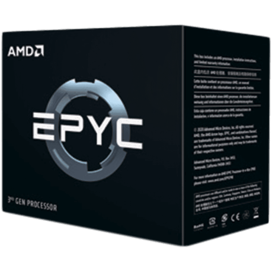 AMD CPU EPYC 7003 Series (24C/48T Model 7473X (2.8/3.7GHz Max Boost, 768MB, 240W, SP3) Tray "100-000000507"