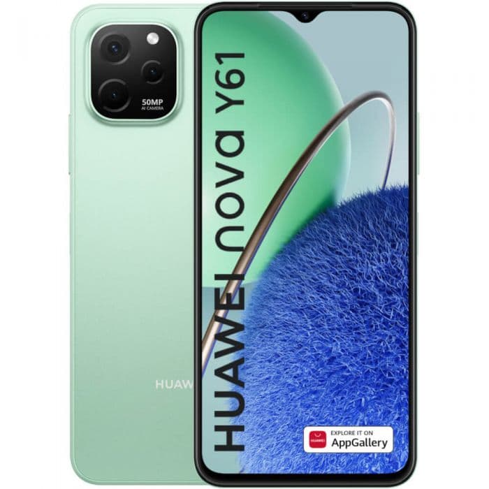 Huawei Nova Y61 Mint Green LTE/6.2/OC/4GB/64GB/5MP/50MP+2MP+2MP/5000mAh "51097HKN"