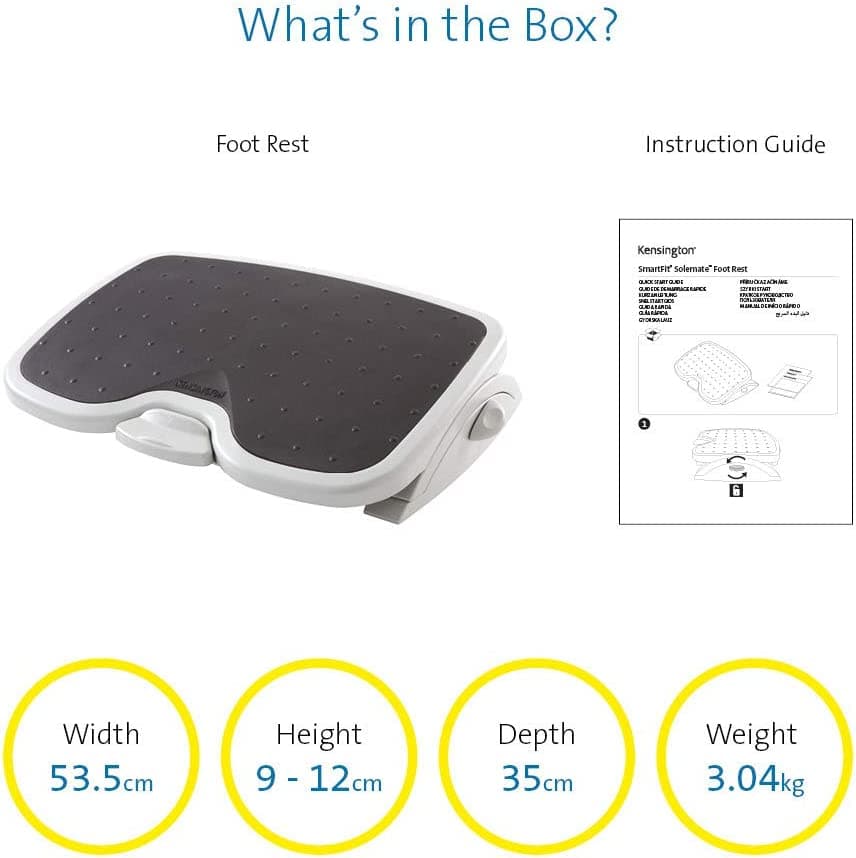 SUPORT ERGONOMIC KENSINGTON SoleMate SmartFit Confort, Suport pt. picioare, ajustare inaltime si inclinatie, "56153" — miniatură