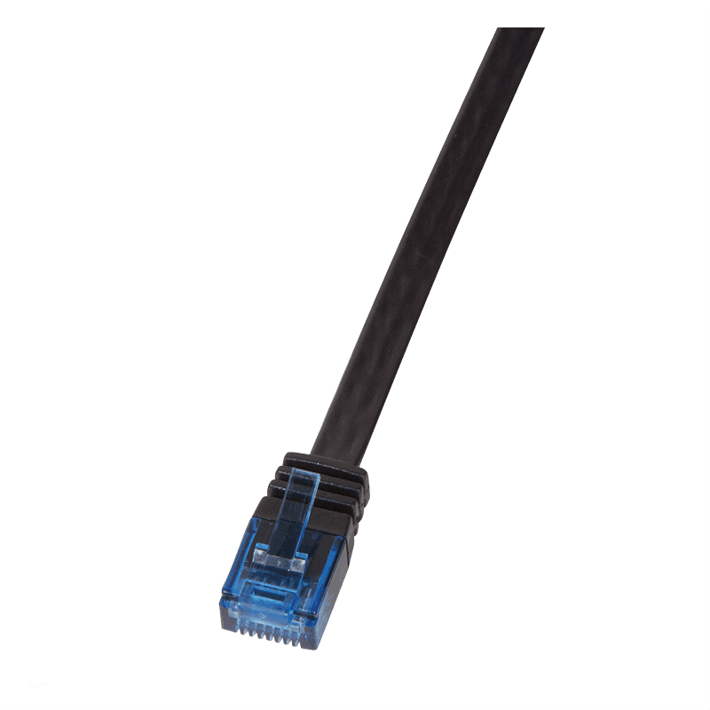 PATCH CORD UTP LOGILINK Cat6, cupru, flat, 10 m, negru, AWG32, "CF2093U"