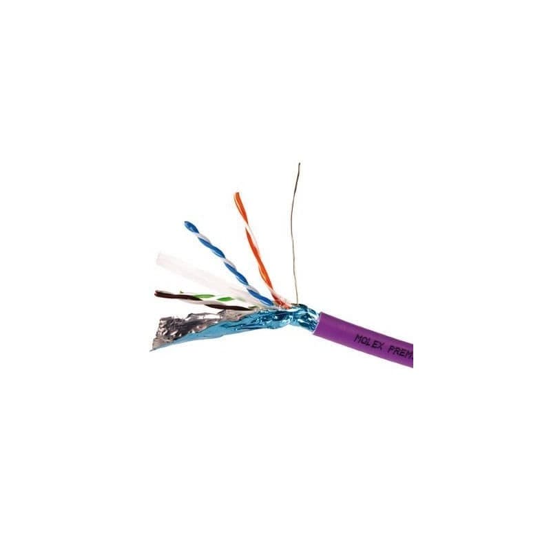 Cablu F/UTP cat.6, manta LSZH, Euroclass Dca-s2,d2,a1 - 500m/tambur, Violet - Molex "CAA-00251"