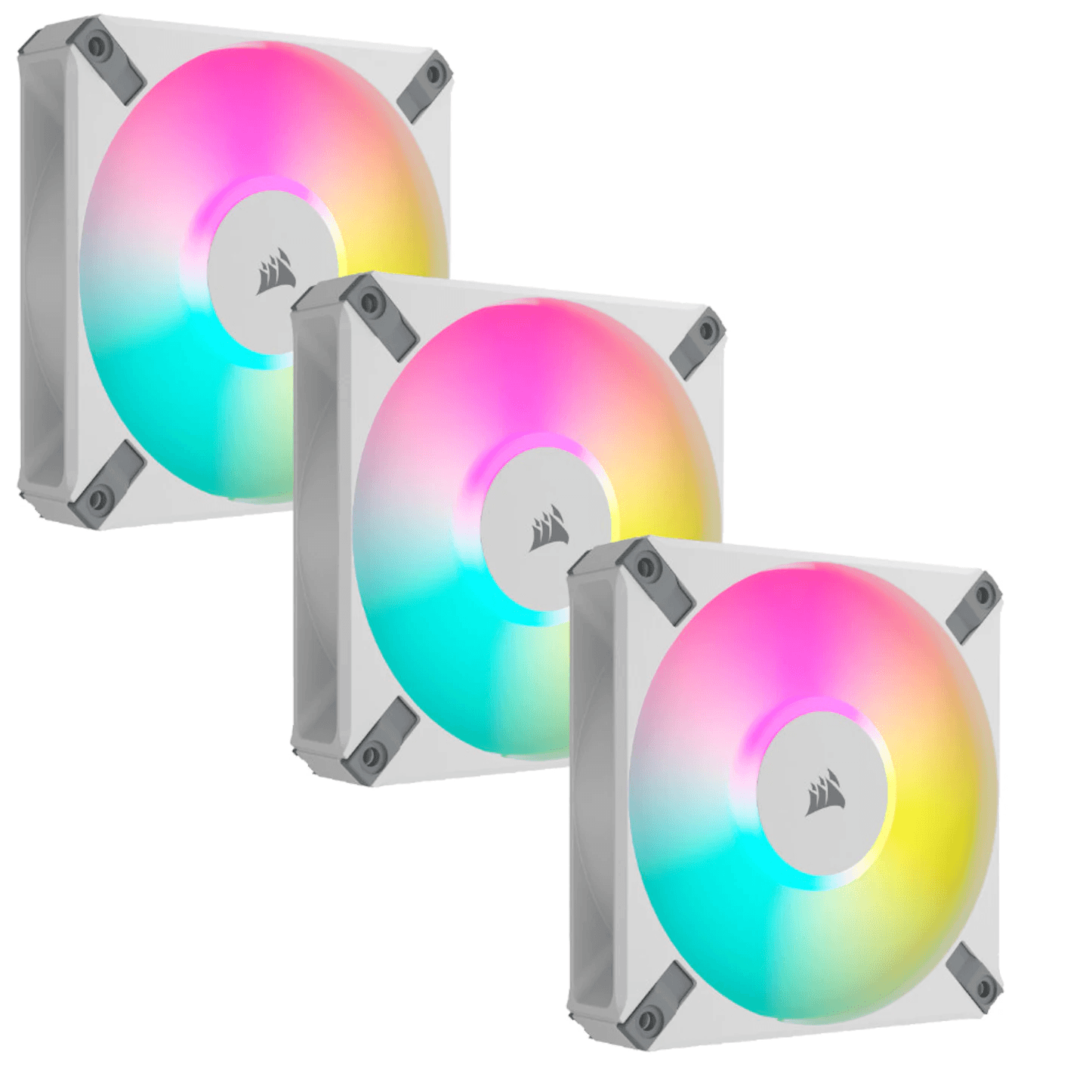 Ventilator Corsair iCUE AF120 RGB ELITE 120mm PWM Triple Fan Kit - White "CO-9050158-WW"