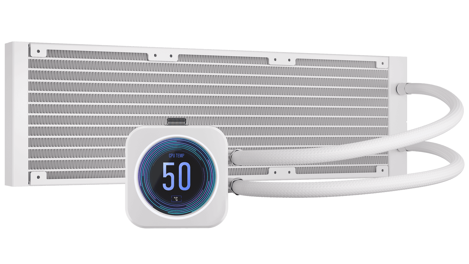 Cooler Corsair "iCUE H150i ELITE LCD XT", skt universal, racire cu lichid, ventilator 120 mm x 3, 2100 rpm, iluminat RGB, "CW-9060077-WW" — miniatură