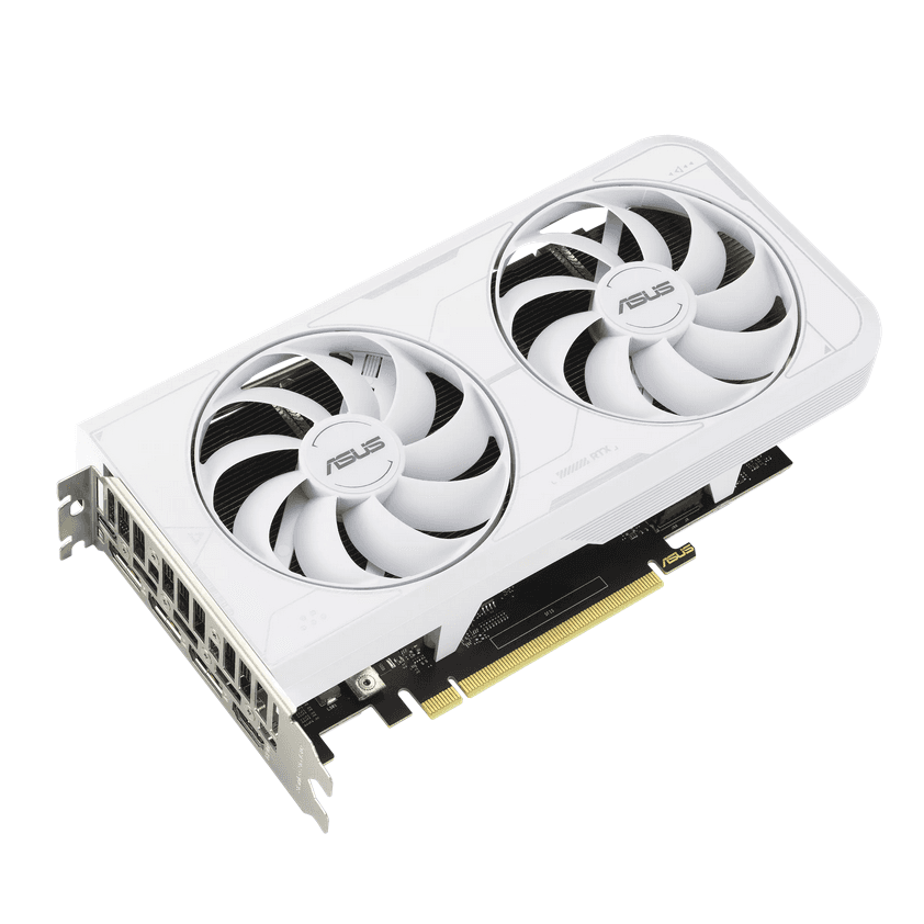 Asus GF Dual RTX 3060 Ti 8G OC White "DUAL-3060TI-O8G6XW" — miniatură