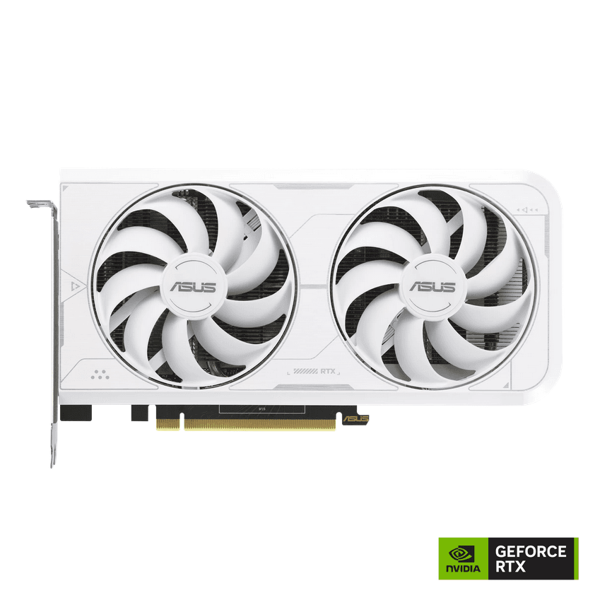 Asus GF Dual RTX 3060 Ti 8G OC White "DUAL-3060TI-O8G6XW" — miniatură