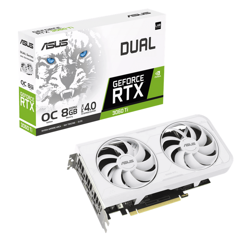 Asus GF Dual RTX 3060 Ti 8G OC White "DUAL-3060TI-O8G6XW"