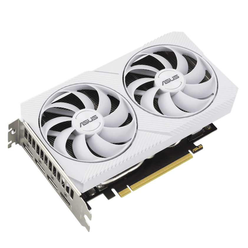 Asus GeForce Dual RTX 3060 8G OC White "DUAL-RTX3060-O8GWH" — miniatură