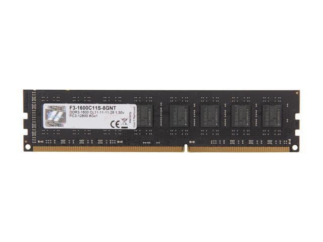 Memorie DDR G.Skill DDR3 8GB frecventa 1600 MHz, 1 modul, latenta CL11, "F3-1600C11S-8GNT"