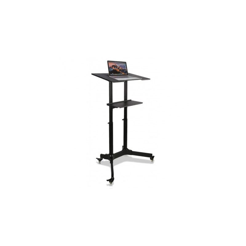 Statie de lucru pentru laptop, raft suplimentar, mobil pe roti, TECHLY, negru, ICA-TB TPM-1BK "ICA-TBTPM-1BK"