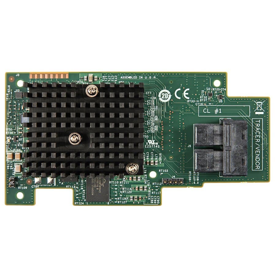 Intel Integrated RAID Module RMS3CC080, Single 8xPorts Internal SAS/SATA HDmSAS, 1GB Cache, DualCore RAID-On-Chip (ROC) LSI3108, PCIe x8 Gen3, 128xDevices "RMS3CC080"