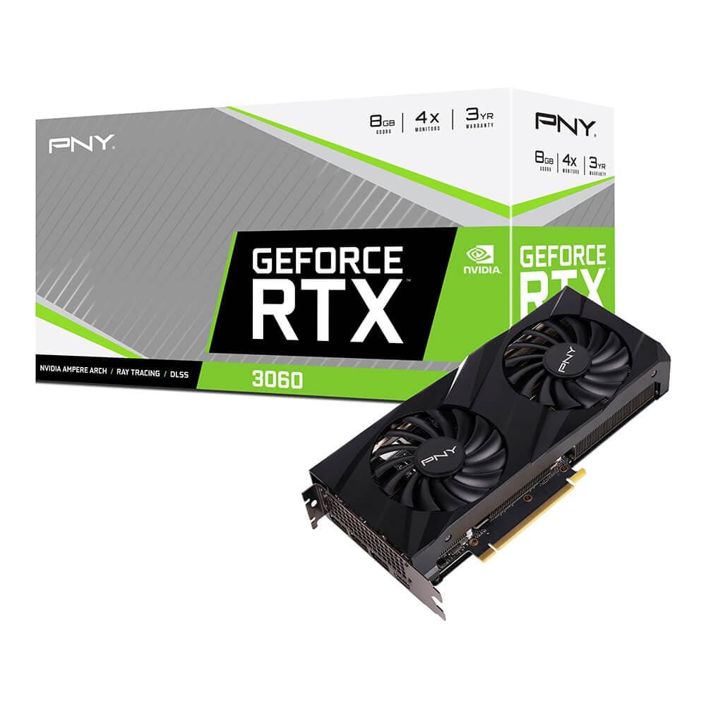 VGA PNY GeForce RTX 3060 8GB Verto Dual "VCG30608DFBPB1"