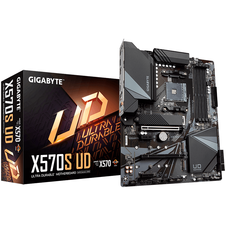 GIGABYTE Mainboard Desktop X570S UD 1.0 (AM4, 4xDDR4, 1xHDMI, 2.5GbE LAN, 2xPCI-E x16, 2x PCI-Ex1, 3xM.2, 6xSATAIII,  6xUSB3.2 Gen1, 2x USB Type-C, 1xUSB3.2 Gen2, 6xUSB 2.0/1.1) ATX "X570S_UD_1.0"