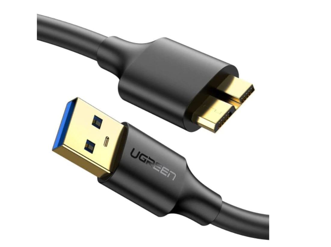 CABLU USB Ugreen, "US130" USB 3.0 (T) la USB Tip B (T), conectori auriti, 1m, negru, "10841" - 6957303818419
