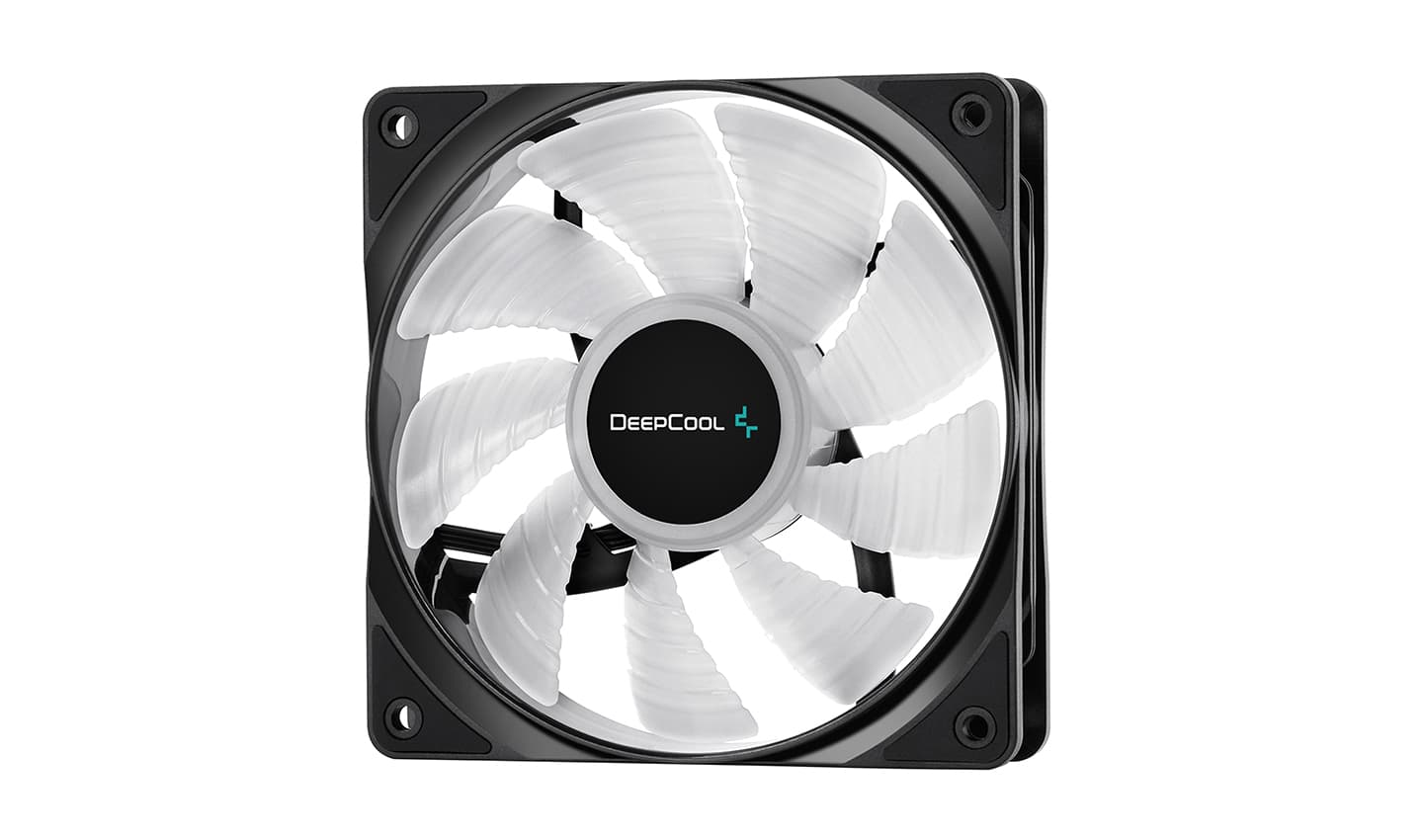 VENTILATOR DeepCool PC RF120, 120x120x25 mm, 1500rpm, control PWM, LED, 1 ventilator, 4-pin PWM, negru, "DP-FRGB-RF120-1C"