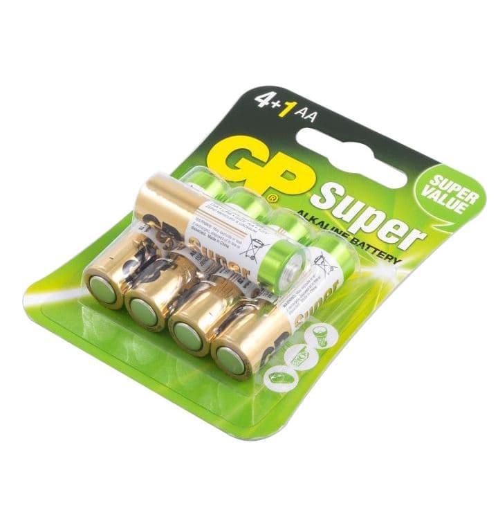 Baterie GP Batteries, Super Alcalina AA (LR06) 1.5V alcalina, blister 5 buc. "GP15A4/1-2PL5" "GPPCA15AS133" - 388763