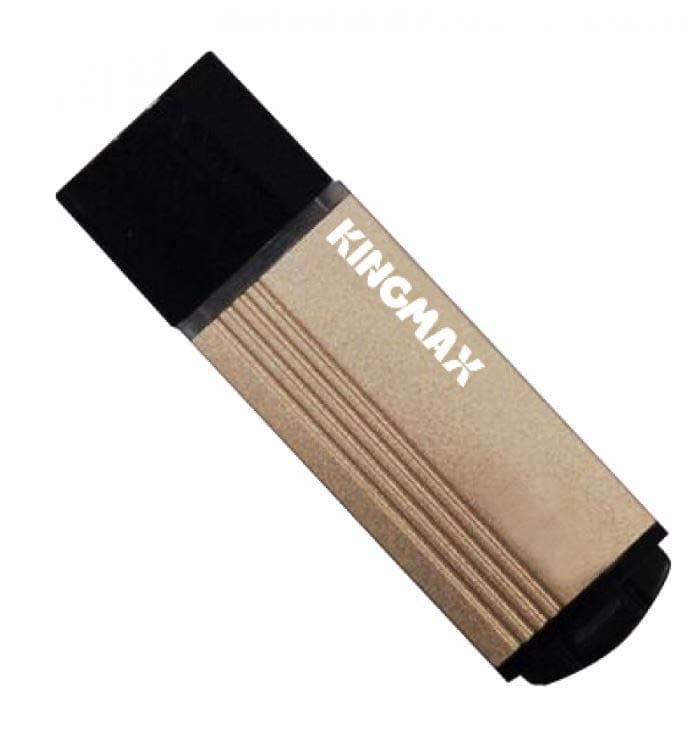 MEMORIE USB 3.0 KINGMAX 64 GB, cu capac, carcasa aluminiu, negru / auriu "KM-MB03-64GB/Y"