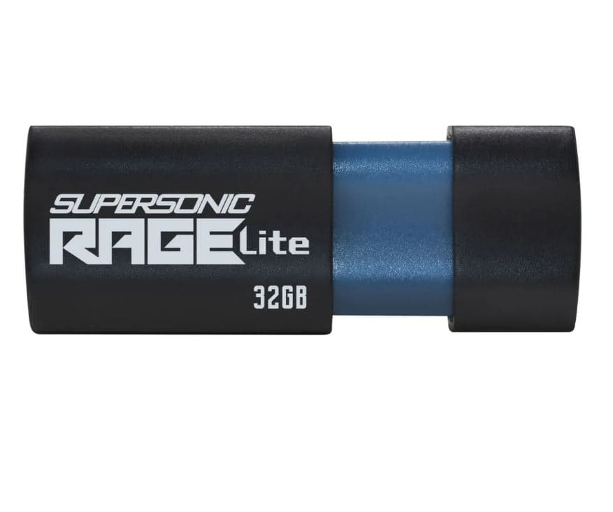 MEMORIE USB 3.2 PATRIOT Supersonic Rage Lite, 32 GB, protectie slide, negru, "PEF32GRLB32U"