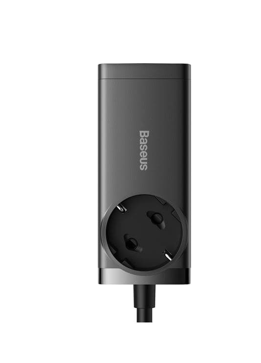 INCARCATOR RETEA Baseus GaN3 Pro Powerstrip, QC 65W, 1xAC, 2xUSB Type-C Output 5V/3A, 2xUSB, include cablu USB Type-C la USB Type-C 100W, 1m, negru "PSZM000901"-6932172610241 — miniatură