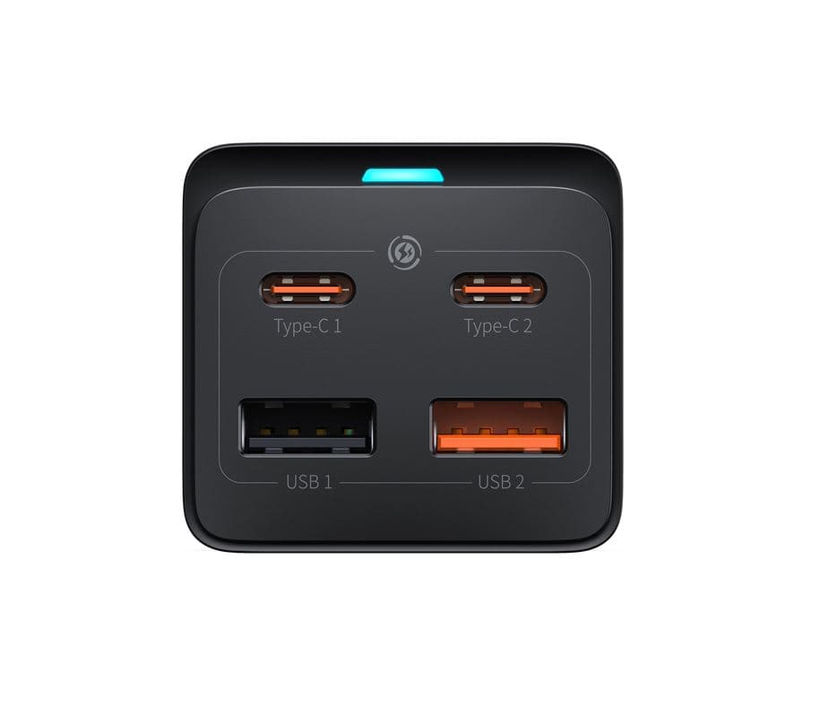 INCARCATOR RETEA Baseus GaN3 Pro Powerstrip, QC 65W, 1xAC, 2xUSB Type-C Output 5V/3A, 2xUSB, include cablu USB Type-C la USB Type-C 100W, 1m, negru "PSZM000901"-6932172610241 — miniatură