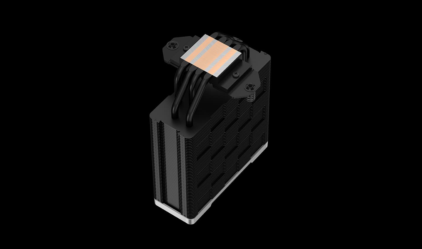 Cooler Deepcool "AK400 Zero Dark PLUS", compatibil skt. Intel si AMD, racire cu aer, ventilator 120 mm x 2, 1650 rpm, inaltime cooler 155 mm, 4 heatpipe, "R-AK400-BKNNMD-G-1" — miniatură