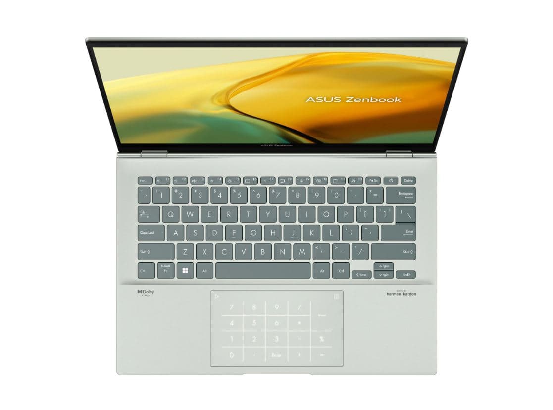 ASUS ZENBOOK UX3402ZA Intel&nbsp;Core&nbsp;i5-1240P 14inch IPS WQXGA 8GB 512GB M.2 NVMe PCIe 4.0 SSD Intel Iris Xe W11H 2Y Aqua Celadon "UX3402ZA-KP609W" ( — miniatură