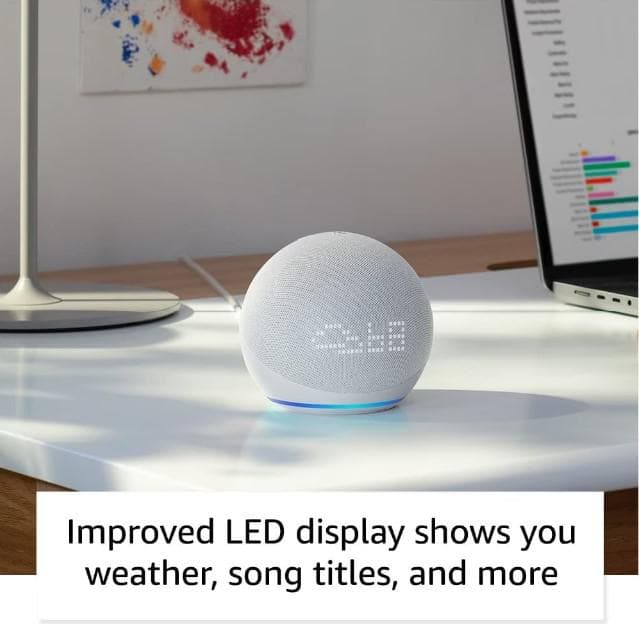 Amazon Echo Dot 5, Boxa cu ceas, Blue "B09B8RVKGW" — miniatură