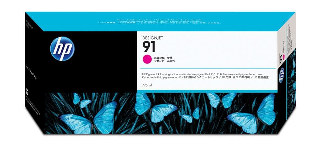 Cartus Cerneala Original HP Magenta, nr.91, pentru DesignJet Z6100, 775ml"C9468A"