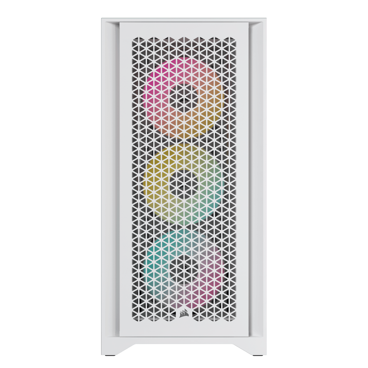 CARCASA Corsair iCUE 4000D RGB AIRFLOW Mid-Tower Case, True White - 3x AF120 RGB ELITE White Fans - iCUE Lighting Node PRO Controller - High-airflow Design "CC-9011241-WW" — miniatură