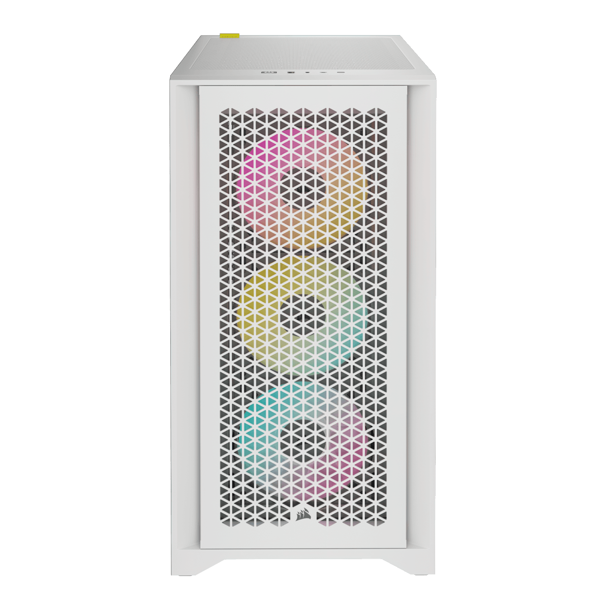 CARCASA Corsair iCUE 4000D RGB AIRFLOW Mid-Tower Case, True White - 3x AF120 RGB ELITE White Fans - iCUE Lighting Node PRO Controller - High-airflow Design "CC-9011241-WW" — miniatură