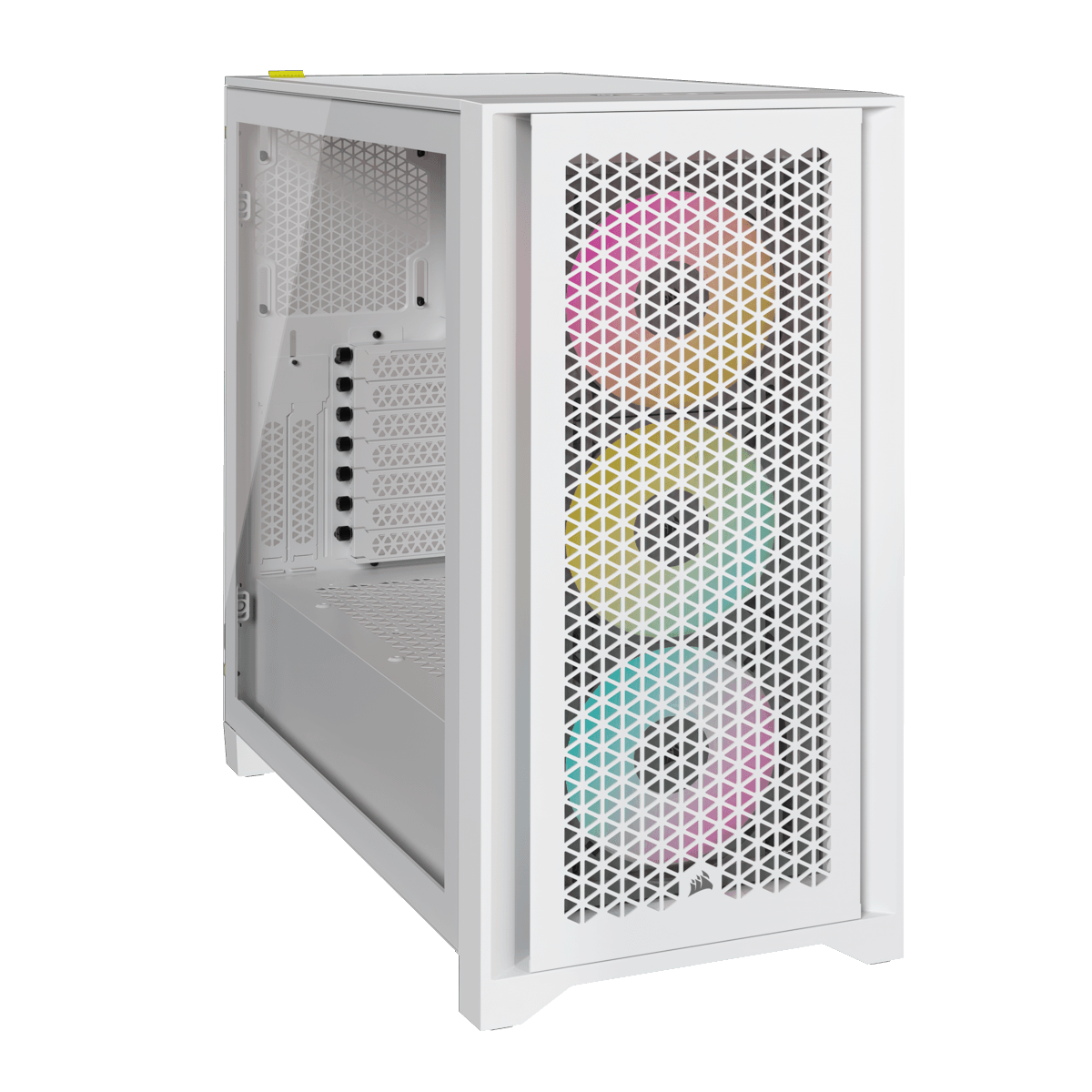 CARCASA Corsair iCUE 4000D RGB AIRFLOW Mid-Tower Case, True White - 3x AF120 RGB ELITE White Fans - iCUE Lighting Node PRO Controller - High-airflow Design "CC-9011241-WW"