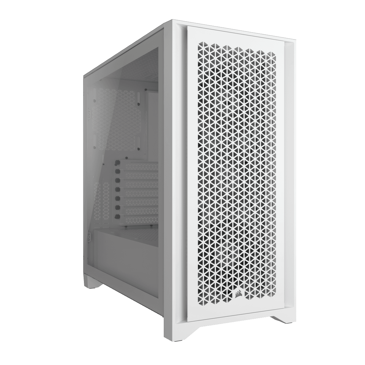CARCASA Corsair iCUE 4000D RGB AIRFLOW Mid-Tower Case, True White - 3x AF120 RGB ELITE White Fans - iCUE Lighting Node PRO Controller - High-airflow Design "CC-9011241-WW" — miniatură