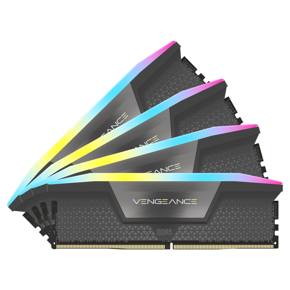 Corsair Vengeance RGB 64GB (4x16GB), DDR5, 5600MHz, CL36, 4x16GB, 1.25V AMD EXPO, Negru "CMH64GX5M4B5600Z36" — miniatură