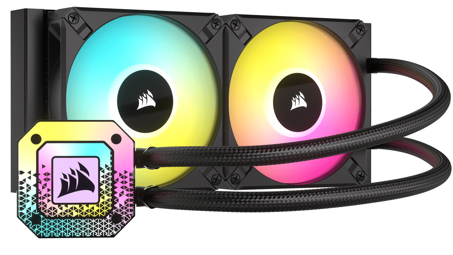 Cooler Corsair "iCUE H100i ELITE CAPELLIX XT", skt universal, racire cu lichid, ventilator 120 mm x 2, 2100 rpm, iluminat RGB, "CW-9060068-WW"