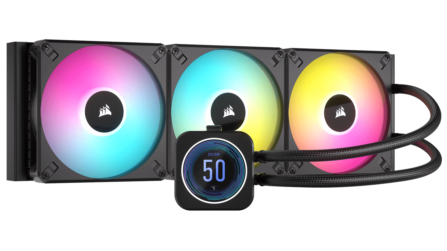 Cooler Corsair "iCUE H170i ELITE LCD XT ", skt universal, racire cu lichid, ventilator 120 mm x 3, 1700 rpm, iluminat RGB, "CW-9060076-WW"