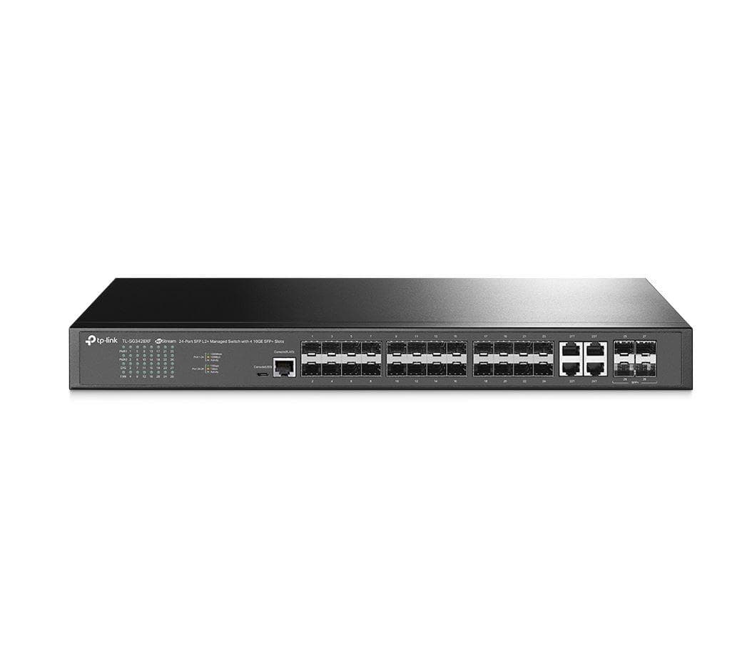 Switch TP-Link cu management, 24× Porturi SFP L2+ si 4× Sloturi 10GE SFP+ "TL-SG3428XF"