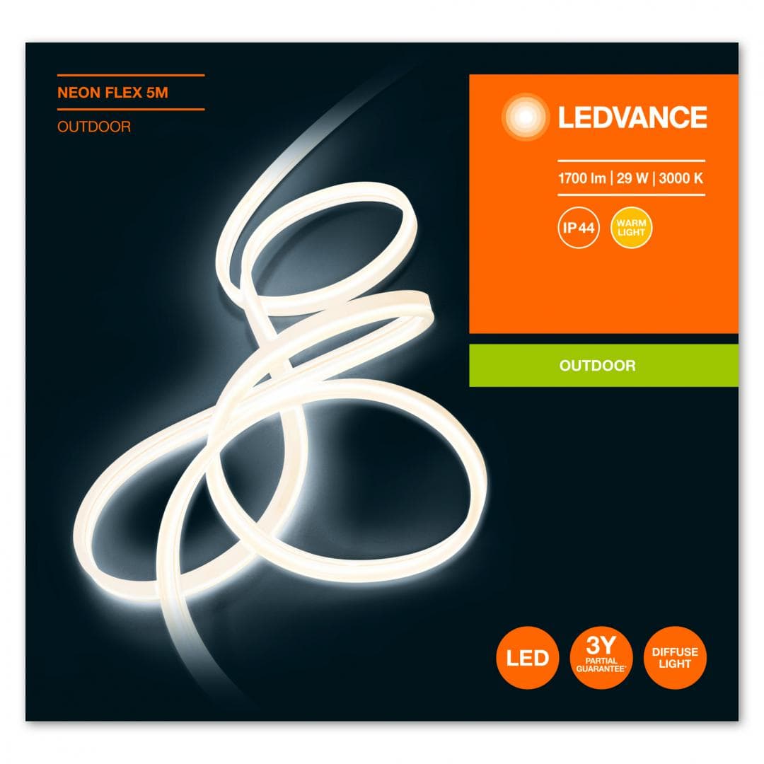 NEON FLEX 5M 3000K IP44 LEDV "000004058075504721"