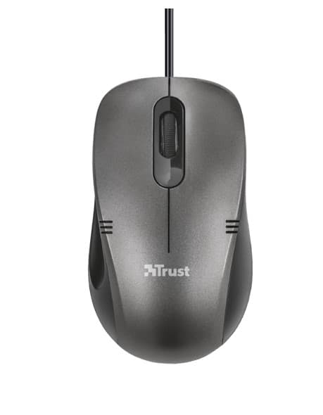 MOUSE TRUST IVERO WIRED BLACK "20404" — miniatură