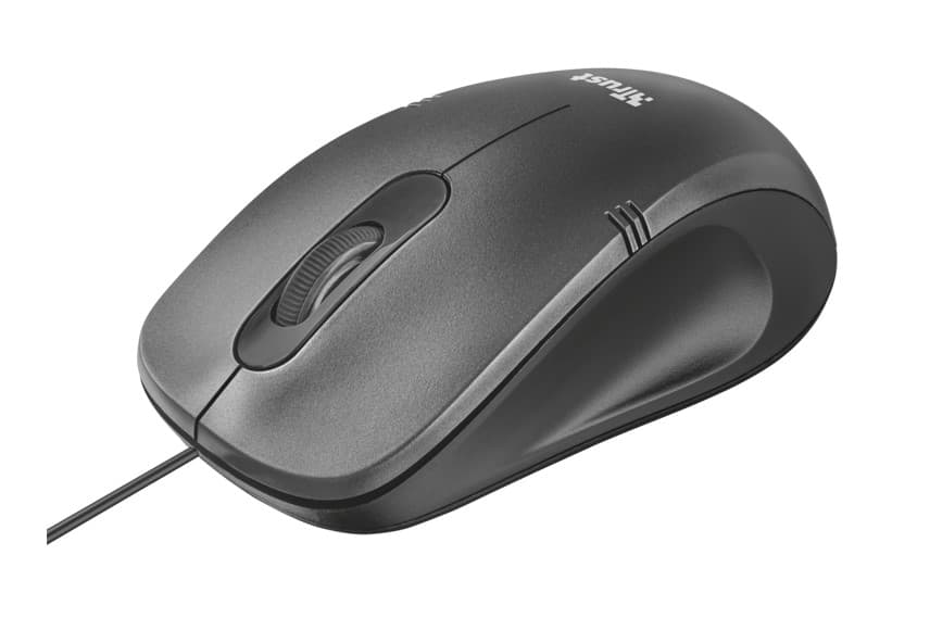 MOUSE TRUST IVERO WIRED BLACK "20404" — miniatură