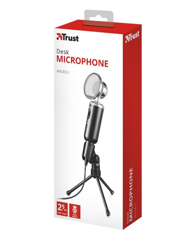 MICROFON TRUST MADELL BLACK "21672" — miniatură