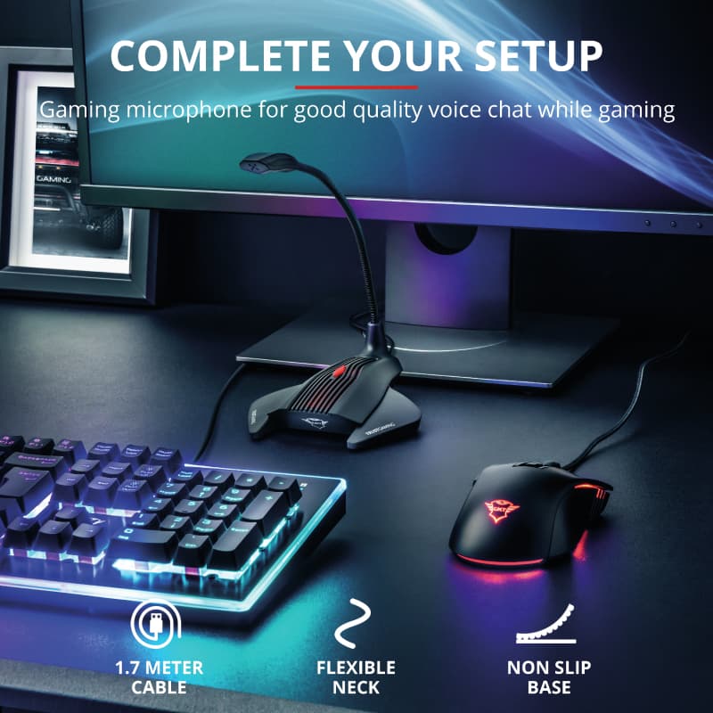 MICROFON GAMING TRUST GXT 239 NEPA BLACK "23467" — miniatură