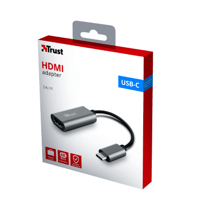 ADAPTOR TRUST USB-C TO HDMI SILVER "23774" — miniatură