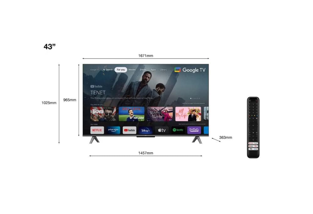 Smart TV TCL 43C645 (2023) 43"-108CM Q "43C645" — miniatură